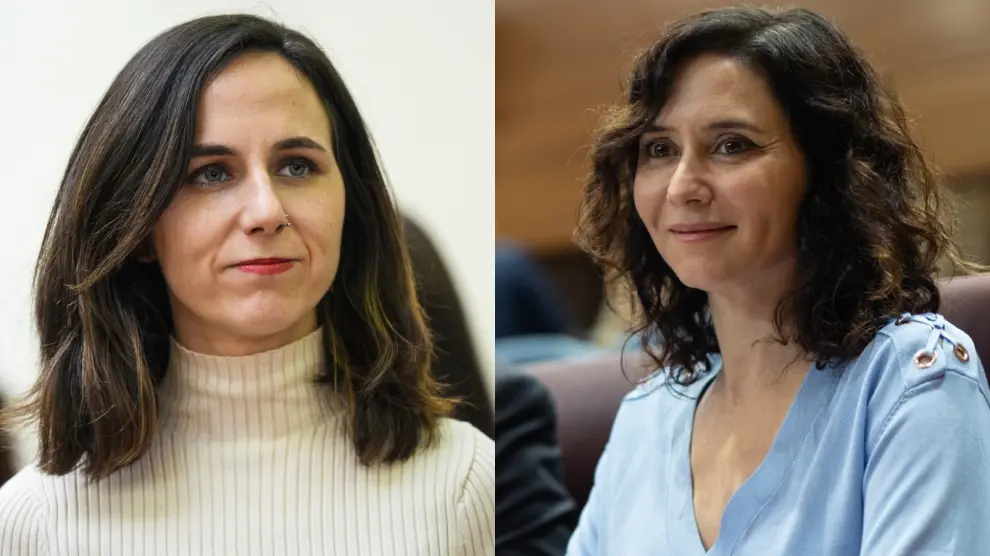 la-secretaria-general-de-unidas-podemos-ione-belarra-y-la-presidenta-de-la-comunidad-de-madrid-isabel-diaz-ayuso